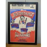 A theatre poster 'All for Many' staring Sally Thomsett, Jacksmethurst, Andrew Knox, framed and