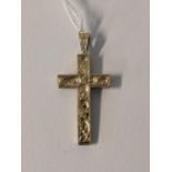 A 9ct gold cross pendant, 5.8g Location: