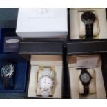 Three modern Klaus Kobec watches and a Nautical Time watch, all in original boxes Location: R1.2