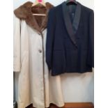 A late 20th Century Sottzero fur-lined raincoat, UK size 14-16 together with a Greenbaum & Son gents