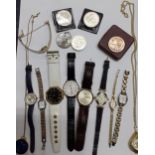 A quantity of 20th century gents and ladies wristwatches to include Rotary, Lorus, Fossil and Pulsar