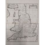 A John Speed Britannia Saxonica black and white map