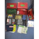 A selection of Meccano to include clockwork motors, box Electronic control set, mixed leaflets,