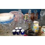 Ceramics and glass to include Poole pottery, decanters, Roc glass, Spode, Coalport and others items