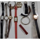 A group of wristwatches to include a late 20th Century Christian Dior stainless steel ladies watch