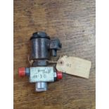 A WWII German V2 Rocket Solenoid valve, marked with German Eagle and numbered No 20/1662/407/02U/9/