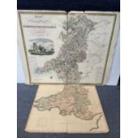 An early 19th Century Glamorgan, Brecon and Radnor map by C&J Greenwood published by Greenwood & Co,