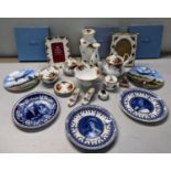 A collection of Royal Albert Old Country Roses to include a teapot, vases, photo frames, together