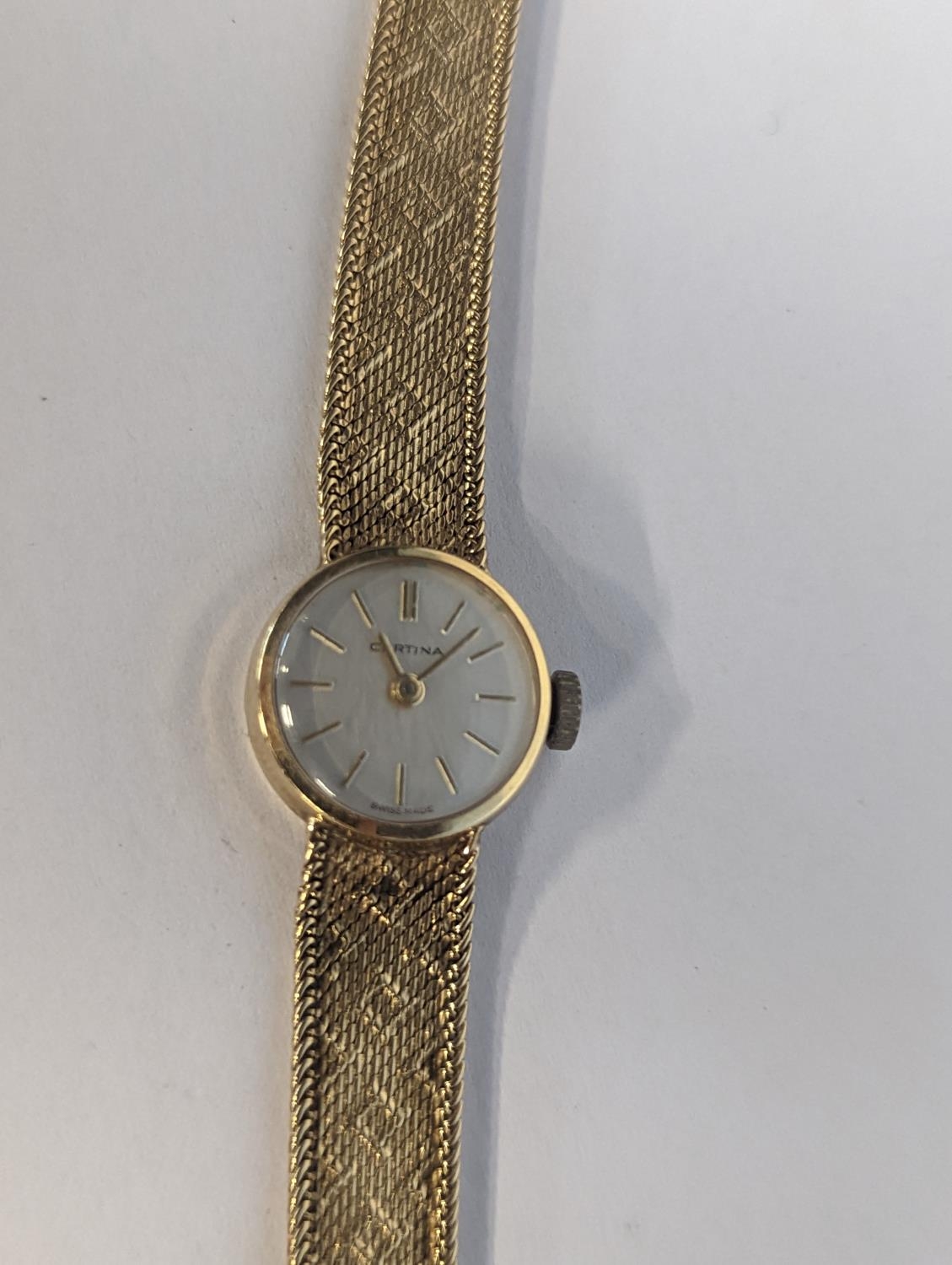 A 9ct gold Certina ladies wristwatch, 18.9g - Image 2 of 3