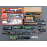 A quantity of trains and tender, mainly kit trains to include Airfix, Lima, Hornby and Mainline,