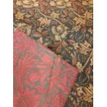 A quantity of late 20th Century William Morris 'Wey' upholstery fabric by Jonelle in autumnal