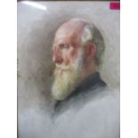 W W Crauze - portrait of a bearded gentleman - watercolour, signed and dated 1911 under portrait, 46