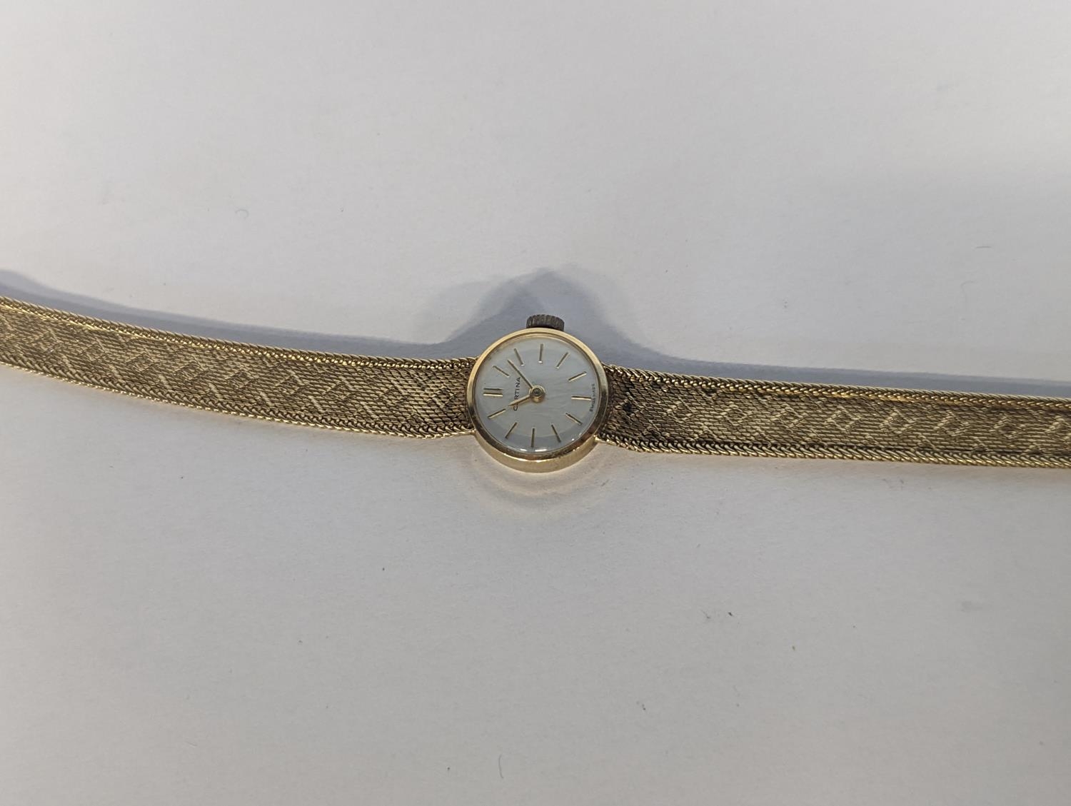 A 9ct gold Certina ladies wristwatch, 18.9g