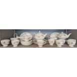 A Wedgwood Mirabelle pattern part tea and dinner service, comprising of teapots, cups and saucers,
