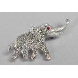 A Vintage Miniature Brooch in the Form of an Elephant, 3.5cms Long