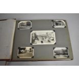 A Vintage Album Containing 80 Monochromatic Photographs including Military Campaigns, Travel, Ships,