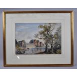 A Framed Watercolour depicting Country Estate, British, 38x26cms