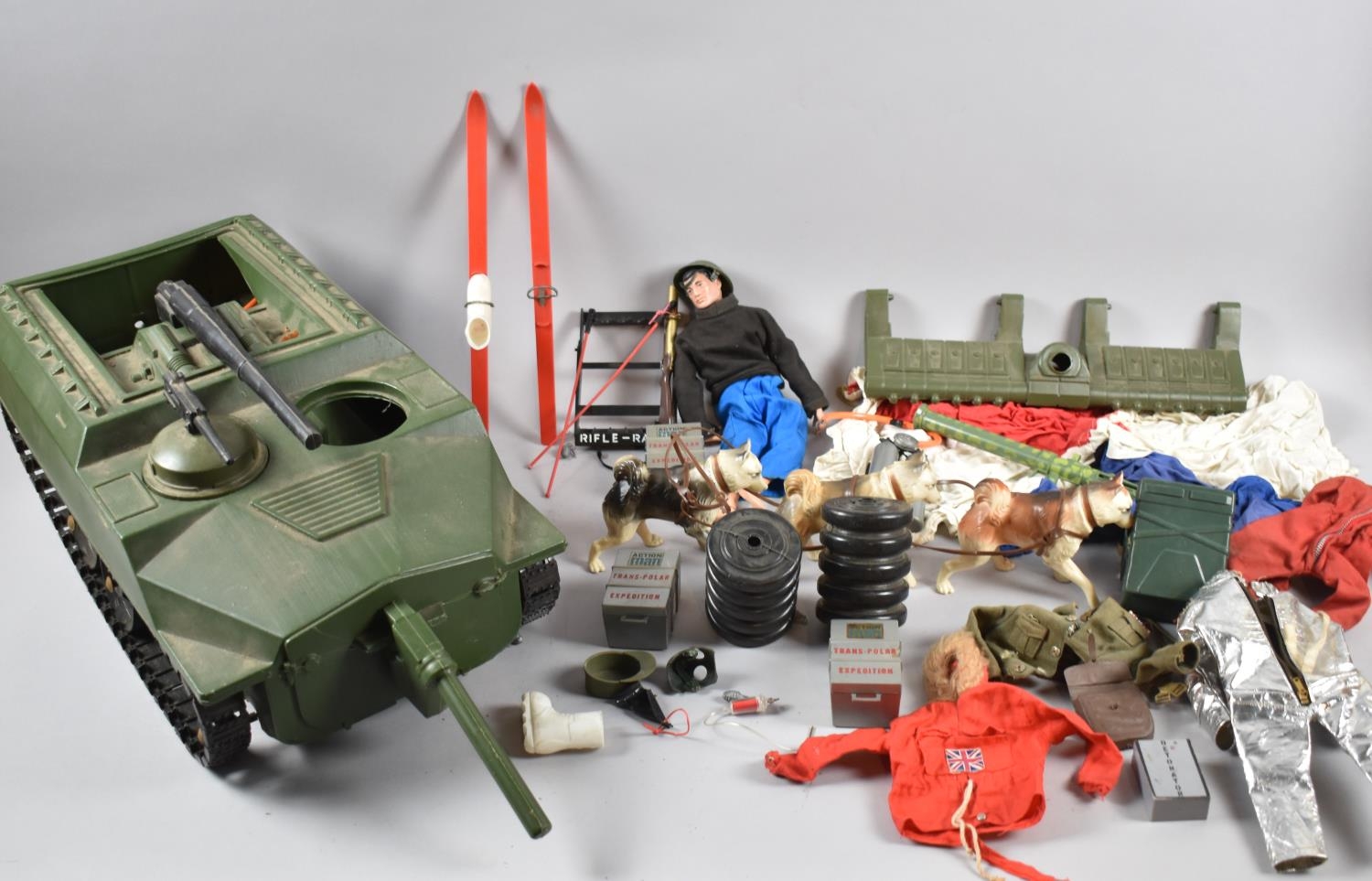 A Collection of Various Action Men, Accessories, Tank Etc