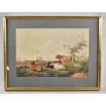 A Gilt Framed Print After T.Sidney Cooper, Cattle, 40.5x27cms