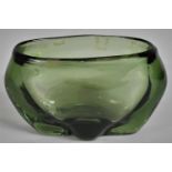 A Large Whitefriars Molar Glass Vase, Green, 16cms High