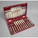 A Cased Canteen of Roberts and Belk Silver Plated Cutlery