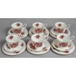 A Royal Albert Centennial Rose Pattern Tea Set to Comprise Six Cups, Six Saucers and Six Side Plates