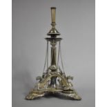 A Late 19th Century Silver Plated Single Epergne with Reeded Single Branch supported by Scrolling