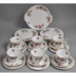 A Royal Albert Lavender Roses Tea Set to comprise Six Cups, Saucers and Side Plates, Six Plates