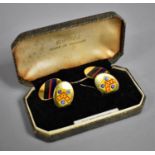 A Pair of Vintage Cufflinks, Old Malvernians in Original Box.