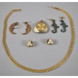 A Monet Gilt Metal Necklace, together with various Vintage Costume Jewellery Earrings Etc