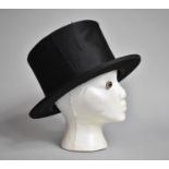 A Vintage Collapsible/Folding Opera Hat, 19.5cms by 16.5cms