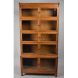 A Five Section Globe Wernicke Style Bookcase, 89x28.5x174cms High