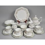 A Collection of Johnson Brothers Eternal Beau Breakfast Wares to comprise Cups, Saucers, Teapot,