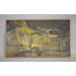 A Framed Surrealist Abstract Oil on Board, The Reverse Signed Robertson and Dated 1962-1963, 68.