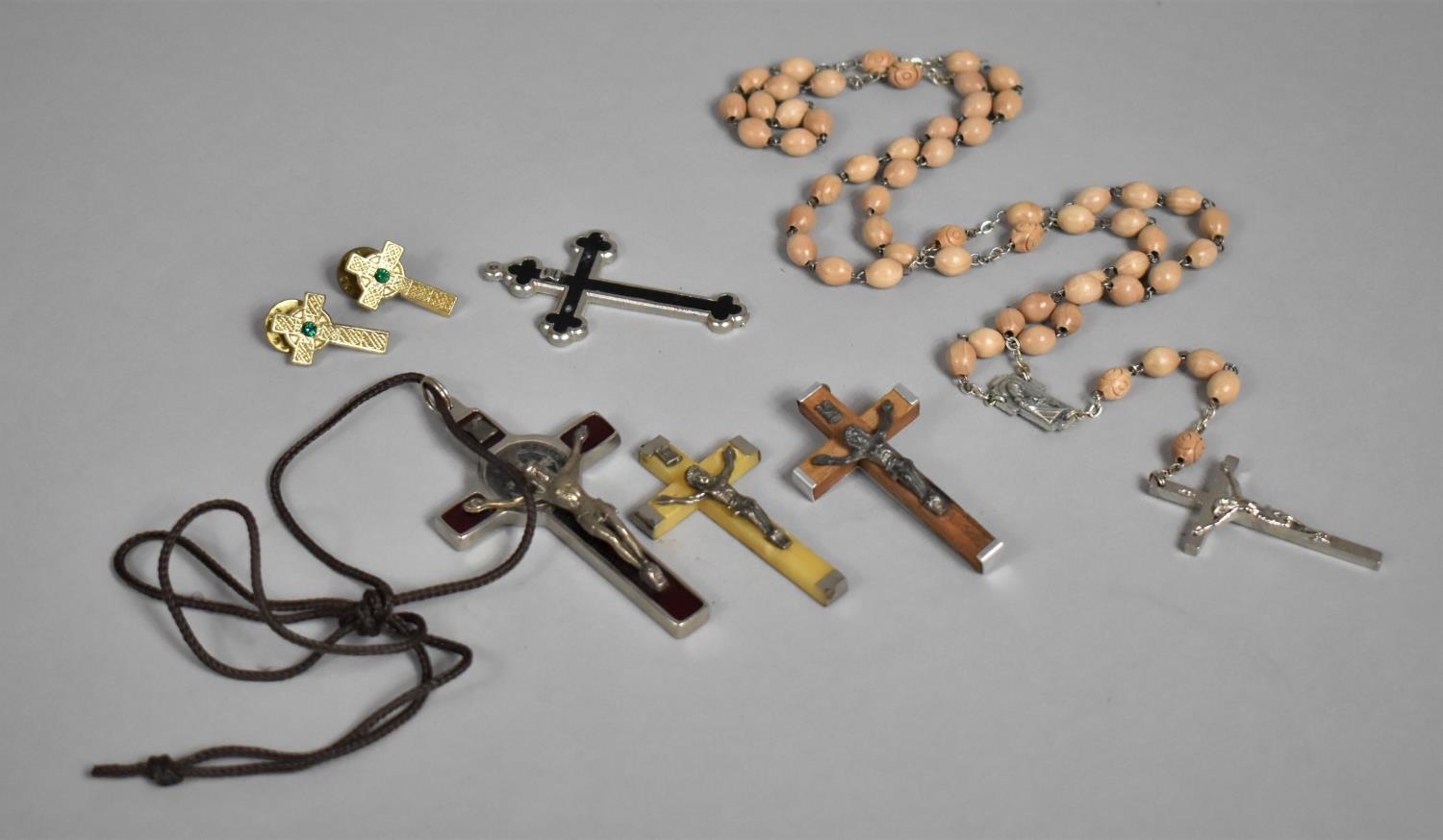 A Collection of Various Crucifix Etc