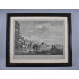 An 18th Century Engraving, Course De Baque Slanande After Philip Wouwerman, 44x31cms