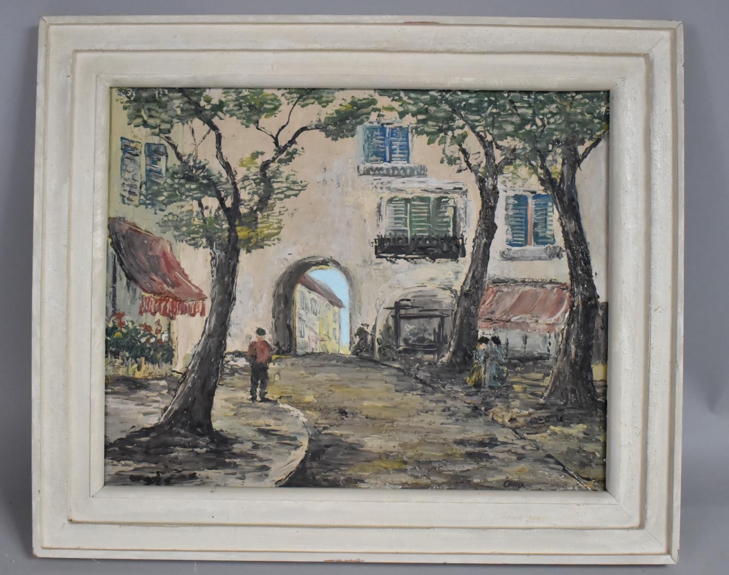 A Late 20th Century Oil on Board,Continental Street, Signed Senntzeff '59 and a Further Example - Bild 3 aus 3