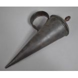 A 19th Century Copper Ale Warmer, Conical Form with Acorn Finial to Hinged Lid, Makers Mark, 30cms