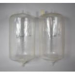 A Pair of Vintage Fullwood Glass Collecting Jars by Pyrex, Each 65cm High