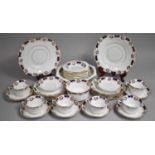 An Edwardian Pattern Tea Set to comprise Six Cups, Six Saucers, Six Side Plates, Two Cake Plates,