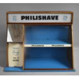 A Vintage Philishave Countertop Shop Display Cabinet, 57cm wide