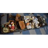 Five Boxes of Sundries to Include Ceramics, Silver Plate and Pewter, Kitchenwares, Ornaments,