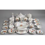 A Collection of Aynsley Famille Rose to include Lidded Pot, Vases, Tea Pot, SAuce Boat, Stand,