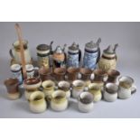 A Collection of Various Stonewares to Include Mugs, Lager Steins etc