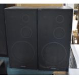 A Pair of TEAC S-70 3 Way Speakers, 9' Cone, 40W Nominal Input, 8? Impedance, Untested, Some Water