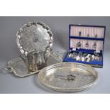 A Collection of Various Silver Plated Items to Comprise Two Handled Tray, Galleried Tray, Cutlery,