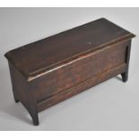 An Edwardian Oak Box in the Form of a Lift Top Chest, 29.5x11.5x15cm high