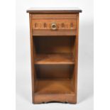 A Mid 20th Century Oak Side Cabinet with Single Drawer Over Shelved Base, 39cm wide