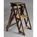 A Vintage Small Two Step Wooden Step Ladder