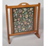 An Oak Framed Tapestry Firescreen, 66cm wide